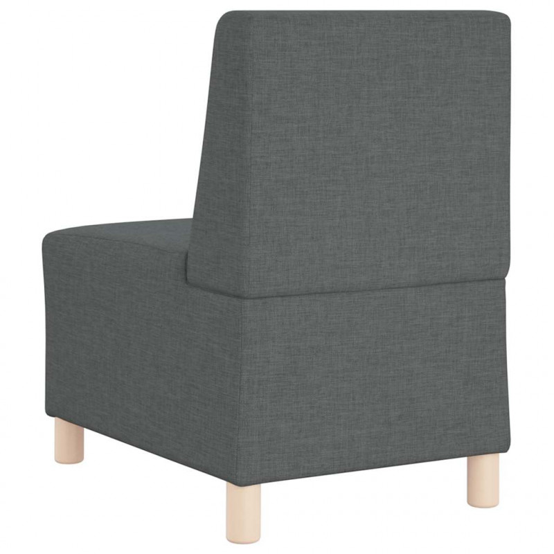 Modułowa sofa bez podłokietników Ciemnoszara 55 cm Tkanina