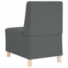 Modułowa sofa bez podłokietników Ciemnoszara 55 cm Tkanina