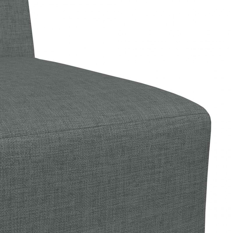 Modułowa sofa bez podłokietników Ciemnoszara 55 cm Tkanina