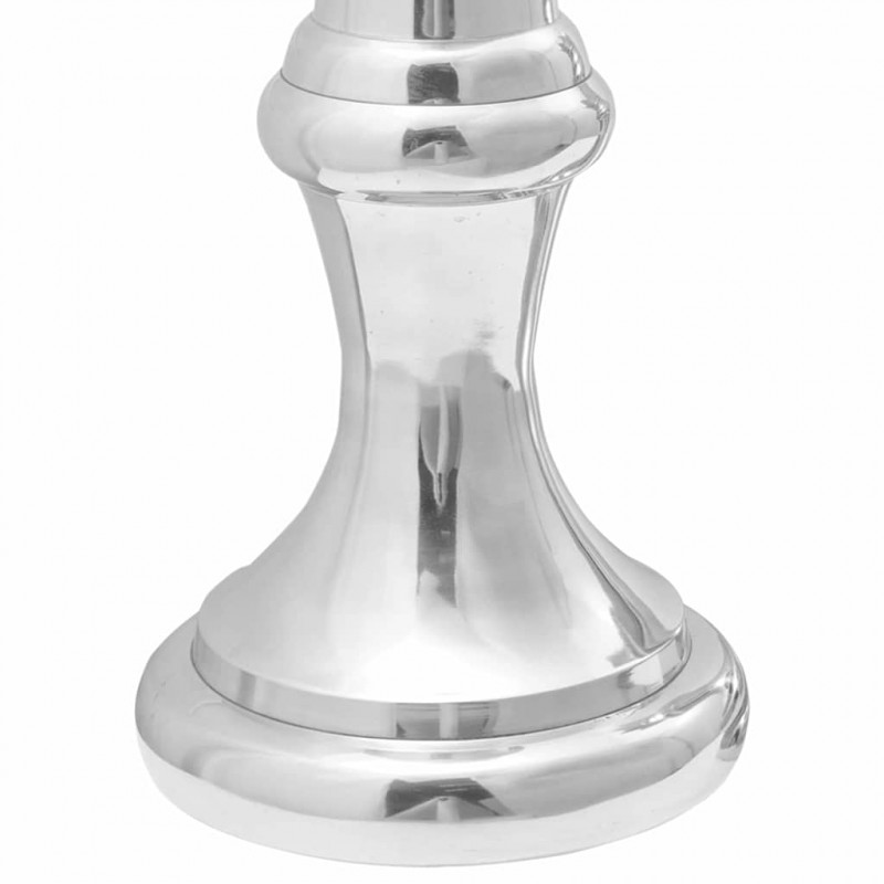 Rzeźby 2 pcs Srebrny 17 x 17 x 42 cm Aluminium