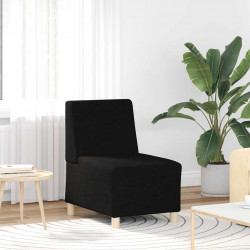 Modułowa sofa bez podłokietników, czarna, 55 cm, materiał