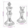 Rzeźby 2 pcs Srebrny 17 x 17 x 42 cm Aluminium