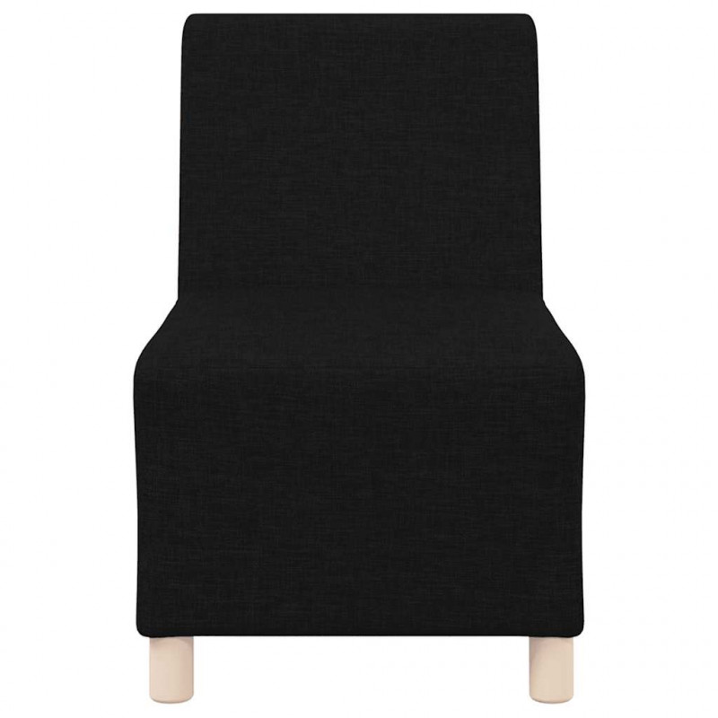 Modułowa sofa bez podłokietników, czarna, 55 cm, materiał