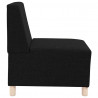 Modułowa sofa bez podłokietników, czarna, 55 cm, materiał