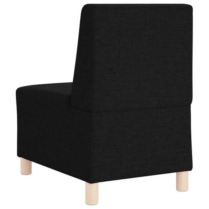 Modułowa sofa bez podłokietników, czarna, 55 cm, materiał