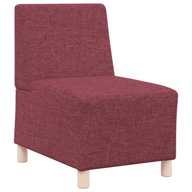 Modułowa sofa bez podłokietników w kolorze czerwonego wina, 55 cm, tkanina