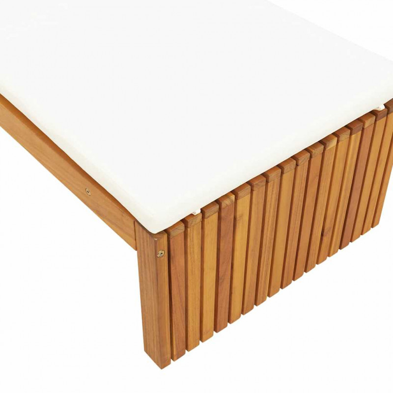 Leżak Olej Naturalny 200 x 55 x 94 cm Lite drewno akacjowe