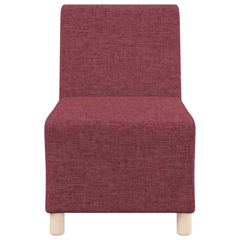 Modułowa sofa bez podłokietników w kolorze czerwonego wina, 55 cm, tkanina