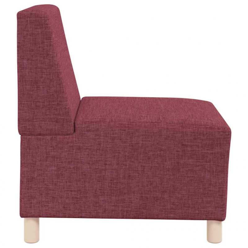 Modułowa sofa bez podłokietników w kolorze czerwonego wina, 55 cm, tkanina