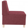 Modułowa sofa bez podłokietników w kolorze czerwonego wina, 55 cm, tkanina