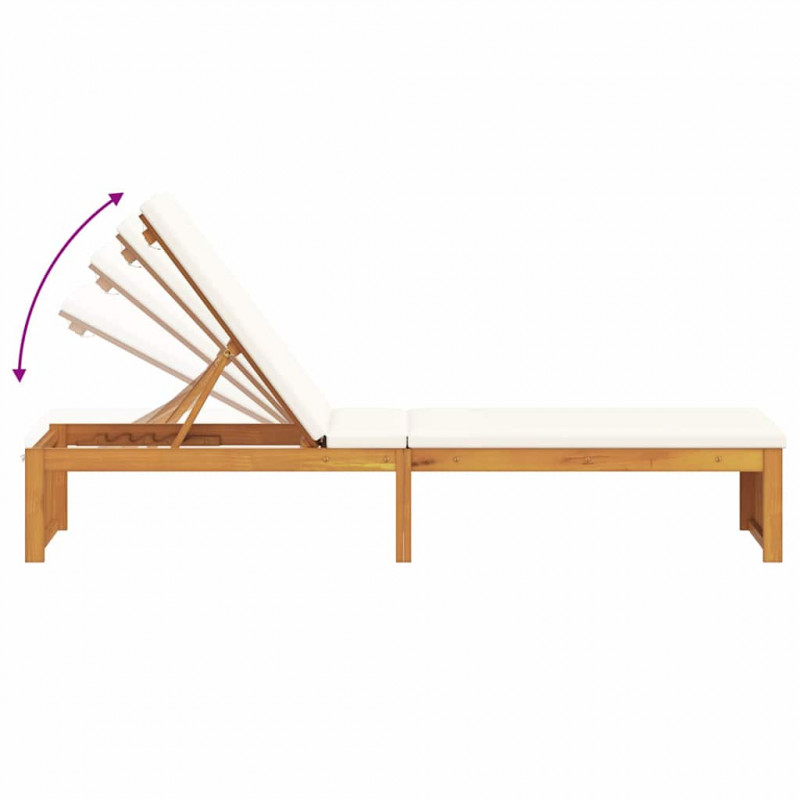 Leżak Olej Naturalny 200 x 55 x 94 cm Lite drewno akacjowe