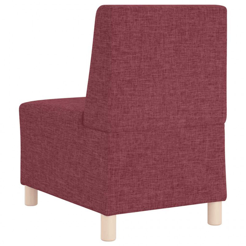 Modułowa sofa bez podłokietników w kolorze czerwonego wina, 55 cm, tkanina