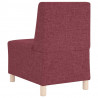 Modułowa sofa bez podłokietników w kolorze czerwonego wina, 55 cm, tkanina