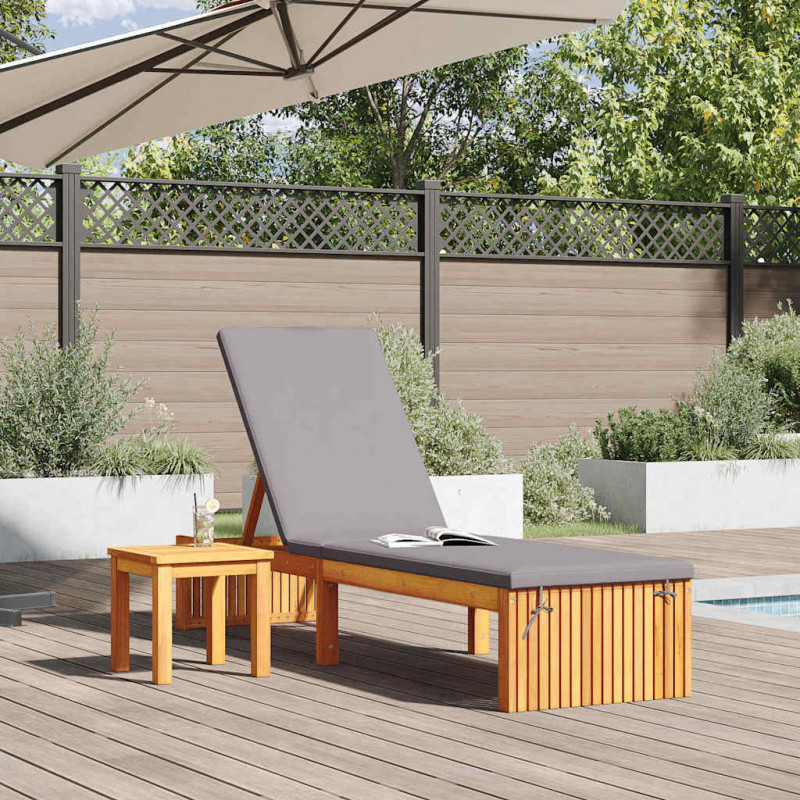 Leżak Olej Naturalny 200 x 55 x 94 cm Lite drewno akacjowe