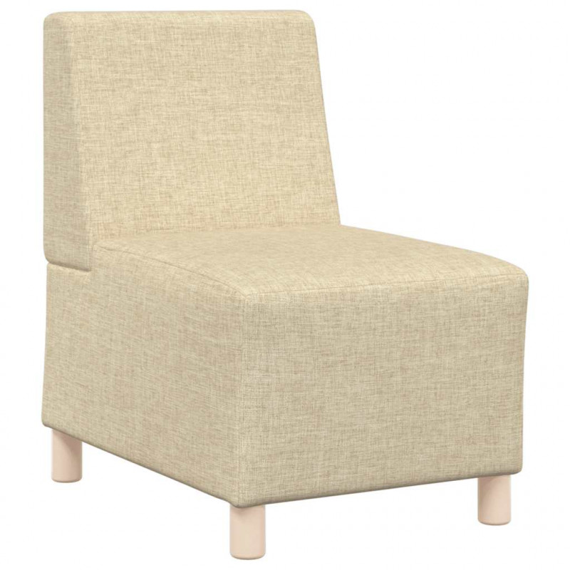 Modułowa sofa bez podłokietników Kremowa 55 cm Tkanina