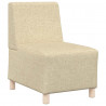 Modułowa sofa bez podłokietników Kremowa 55 cm Tkanina