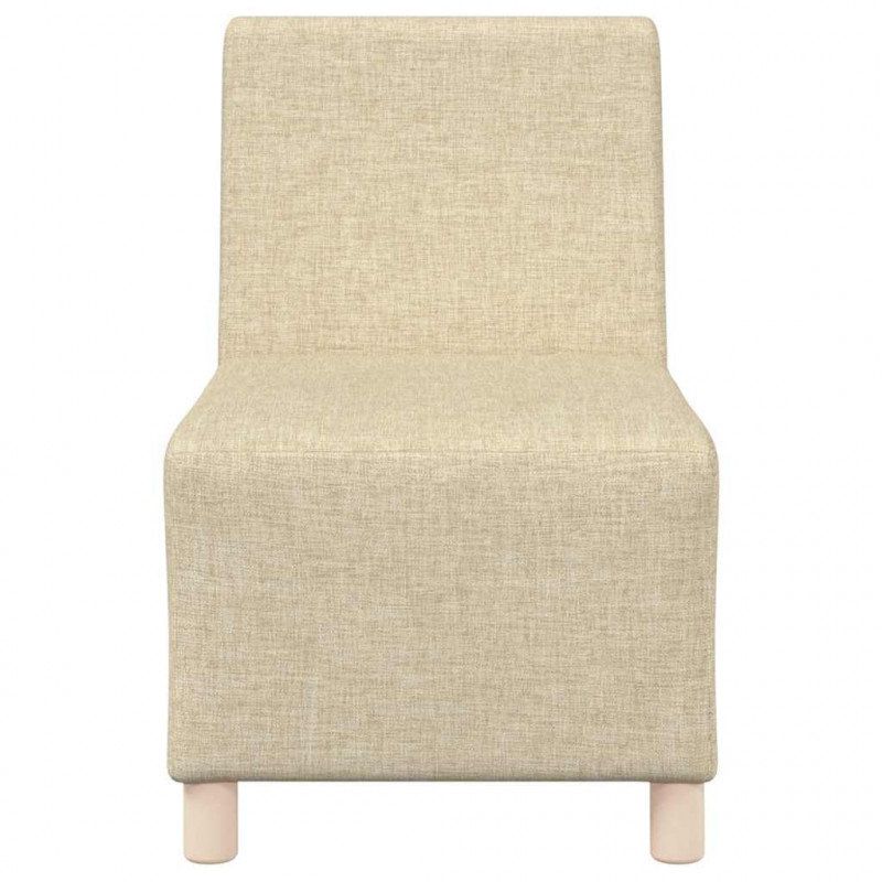 Modułowa sofa bez podłokietników Kremowa 55 cm Tkanina