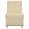 Modułowa sofa bez podłokietników Kremowa 55 cm Tkanina