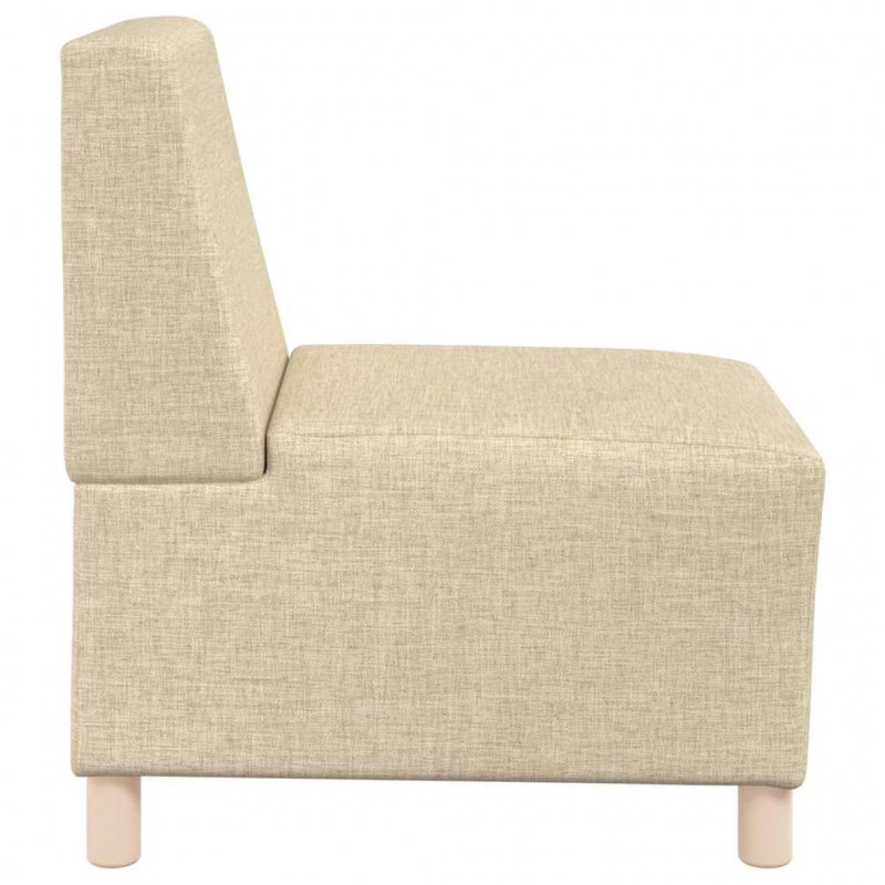 Modułowa sofa bez podłokietników Kremowa 55 cm Tkanina