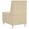 Modułowa sofa bez podłokietników Kremowa 55 cm Tkanina