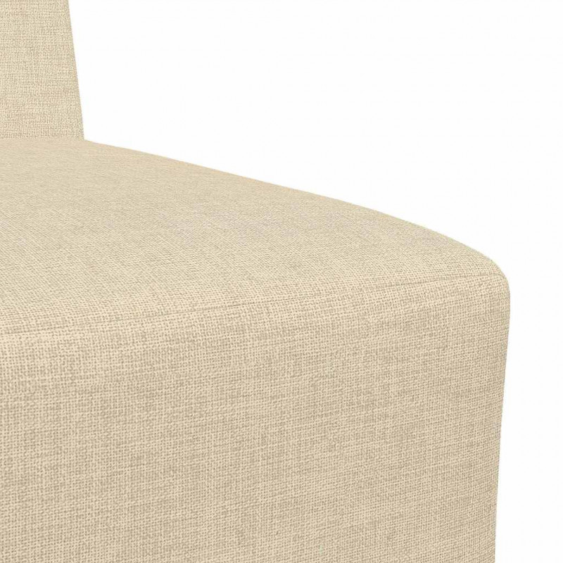 Modułowa sofa bez podłokietników Kremowa 55 cm Tkanina