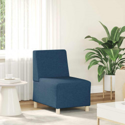 Modułowa sofa bez podłokietników, niebieska, 55 cm, materiał
