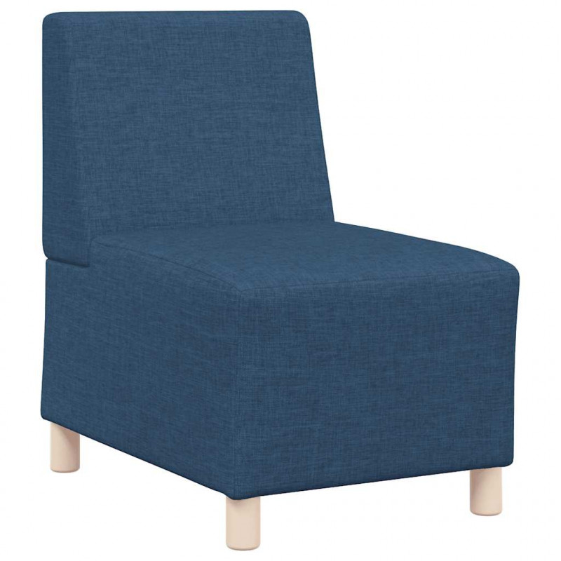 Modułowa sofa bez podłokietników, niebieska, 55 cm, materiał