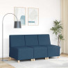 Modułowa sofa bez podłokietników, niebieska, 55 cm, materiał