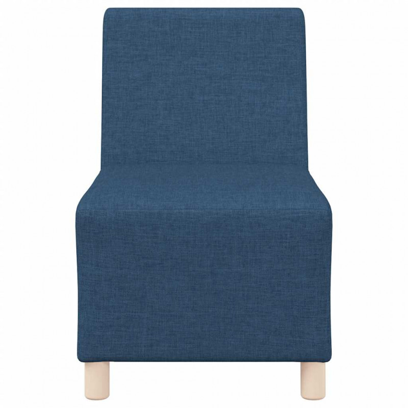 Modułowa sofa bez podłokietników, niebieska, 55 cm, materiał