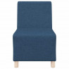 Modułowa sofa bez podłokietników, niebieska, 55 cm, materiał