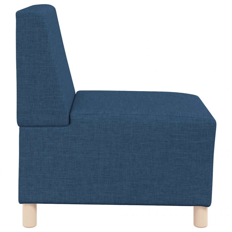 Modułowa sofa bez podłokietników, niebieska, 55 cm, materiał