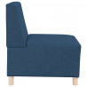 Modułowa sofa bez podłokietników, niebieska, 55 cm, materiał