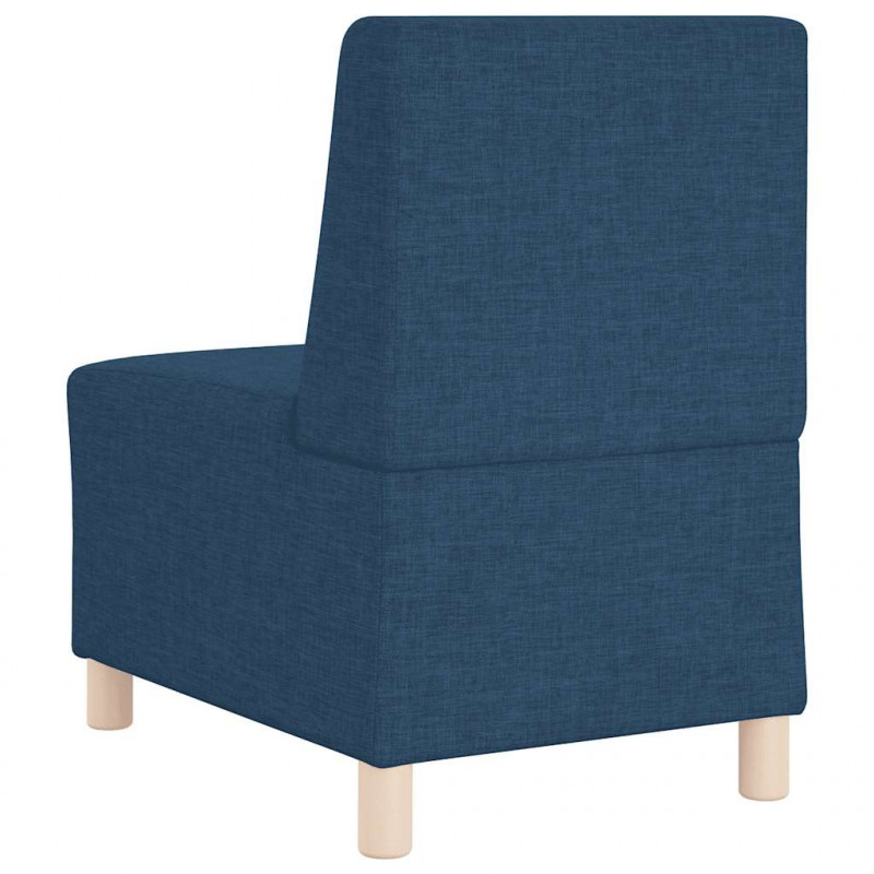 Modułowa sofa bez podłokietników, niebieska, 55 cm, materiał