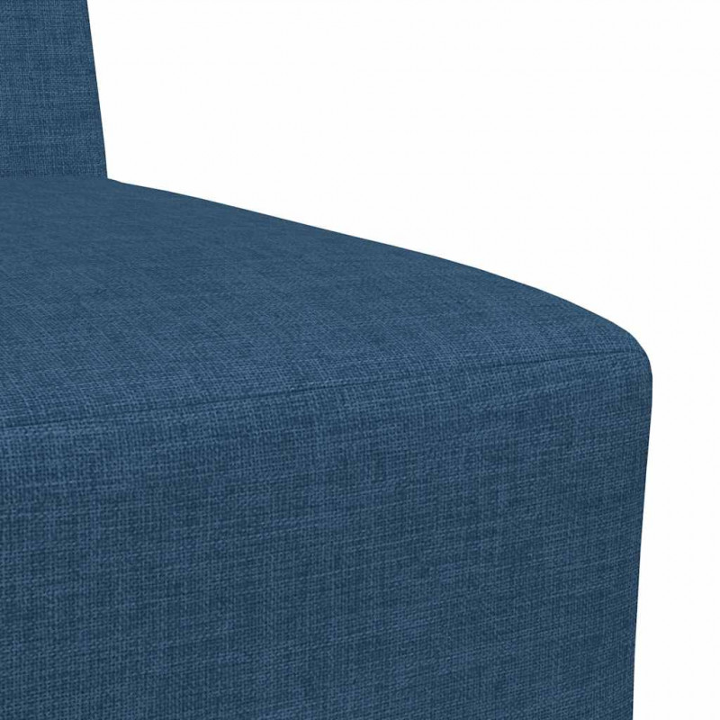 Modułowa sofa bez podłokietników, niebieska, 55 cm, materiał