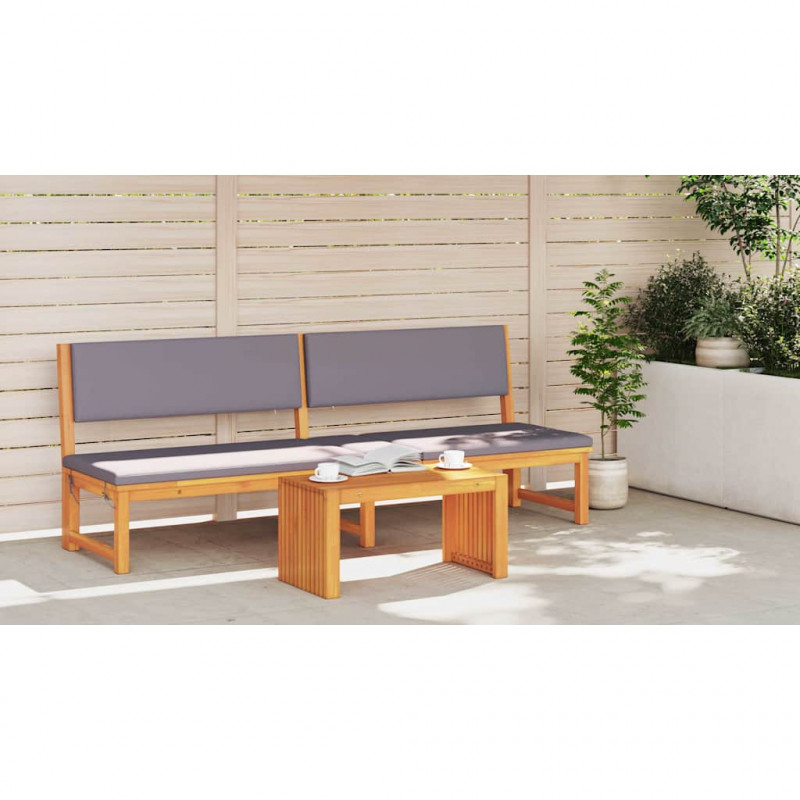 Stolik boczny Olej Naturalny 70 x 35 x 35 cm Lite Drewno Akacji