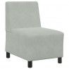 Modułowa sofa bez podłokietników Jasnoszara 55 cm Aksamit