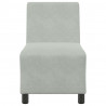 Modułowa sofa bez podłokietników Jasnoszara 55 cm Aksamit