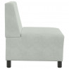 Modułowa sofa bez podłokietników Jasnoszara 55 cm Aksamit