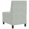 Modułowa sofa bez podłokietników Jasnoszara 55 cm Aksamit