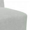 Modułowa sofa bez podłokietników Jasnoszara 55 cm Aksamit