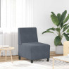Modułowa sofa bez podłokietników Ciemnoszara 55 cm Aksamit
