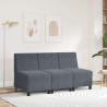 Modułowa sofa bez podłokietników Ciemnoszara 55 cm Aksamit