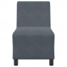 Modułowa sofa bez podłokietników Ciemnoszara 55 cm Aksamit