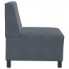 Modułowa sofa bez podłokietników Ciemnoszara 55 cm Aksamit