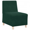 Modułowa sofa bez podłokietników Ciemnozielona 55 cm Aksamit