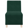 Modułowa sofa bez podłokietników Ciemnozielona 55 cm Aksamit