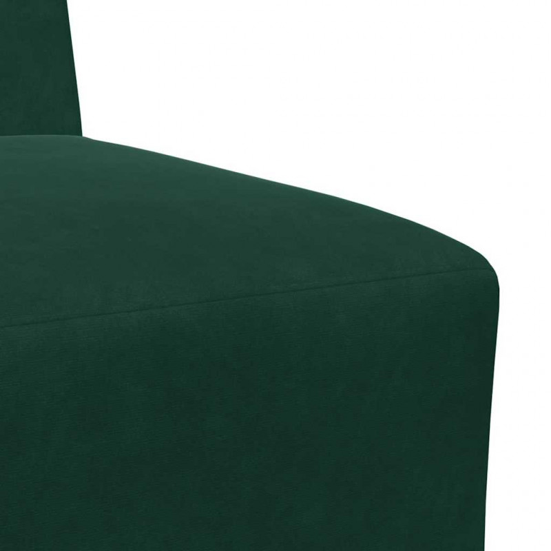 Modułowa sofa bez podłokietników Ciemnozielona 55 cm Aksamit