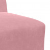 Modułowa sofa bez podłokietników, różowa, 55 cm, aksamitna