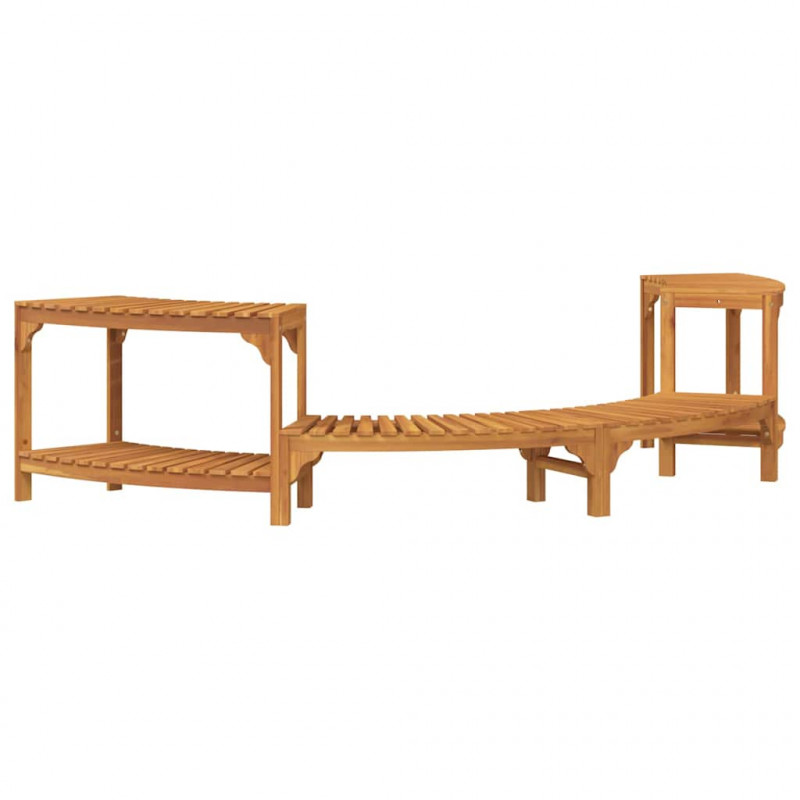 Otoczenie wanny z gorącą wodą półokrągłe 272 x 120 x 55,5 cm