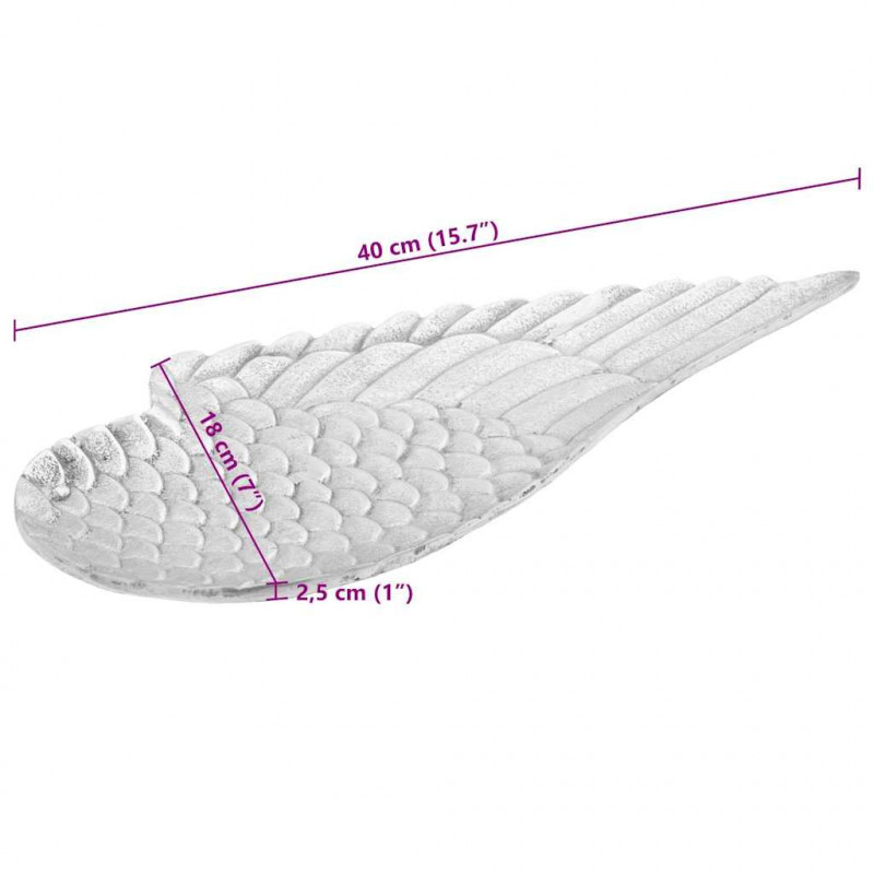 Kosz na owoce 2 pcs Srebrny 40 x 18 x 2,5 cm Aluminium